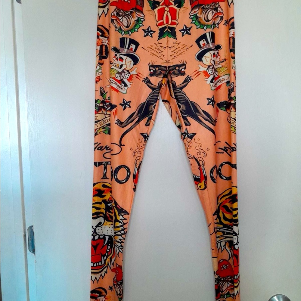 Womens leggings sailor Jerry or classic art tattoo style